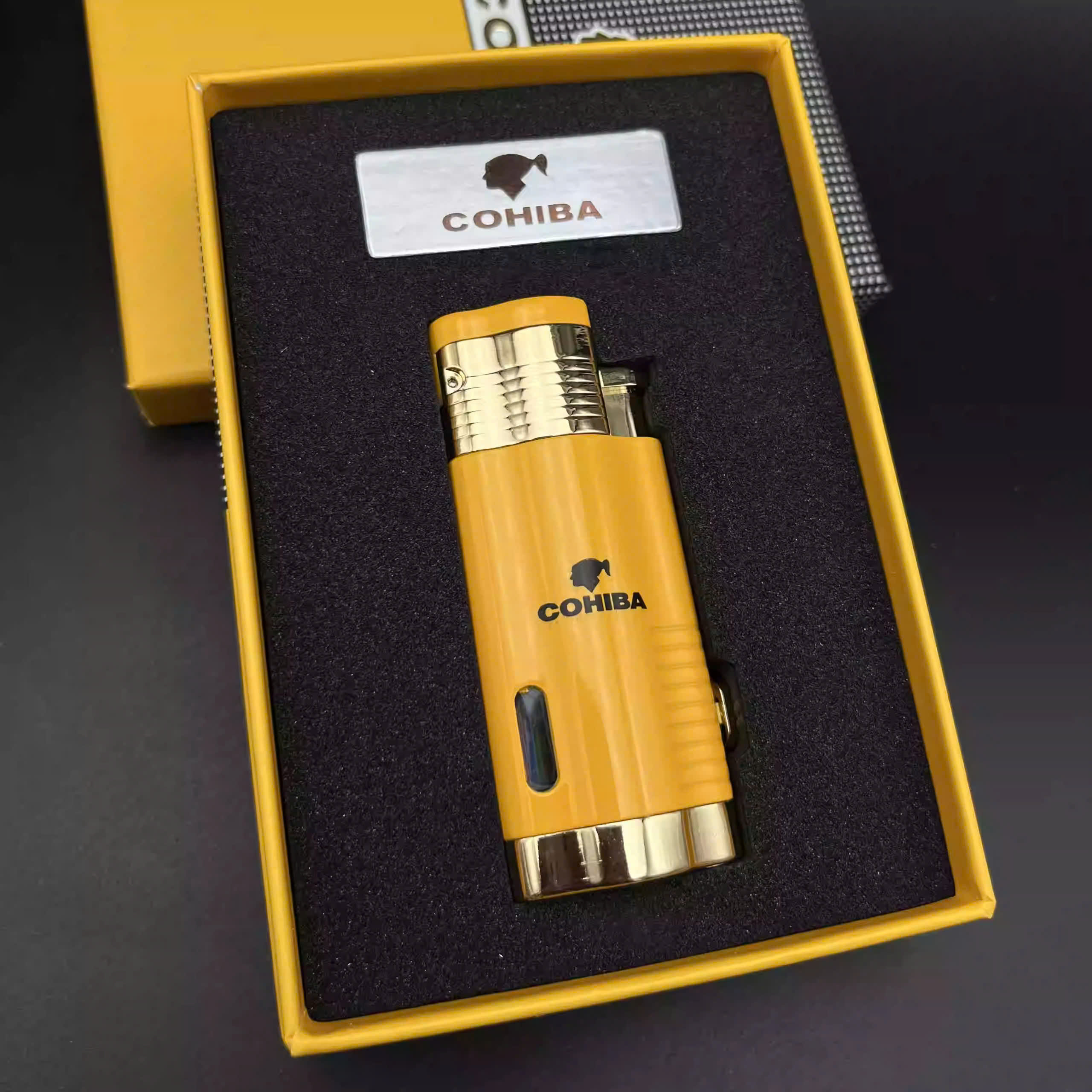 Bật lửa khò xì gà 3 tia Cohiba COB360320