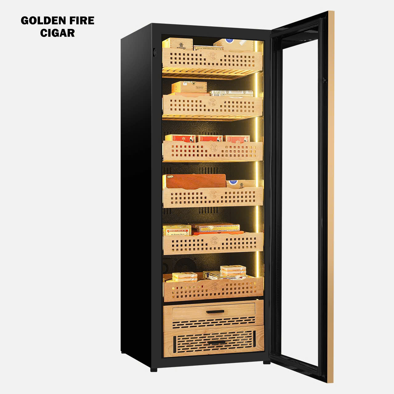 Tủ xì gà sức chứa 1000-1200  điếu chính hãng Golden Fire GF163360