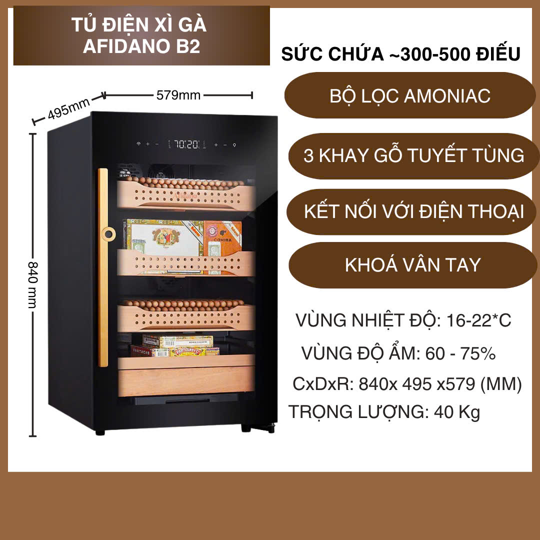 TỦ ĐIỆN XÌ GÀ AFIDANO B2 SỨC CHỨA 300-500 ĐIẾU 